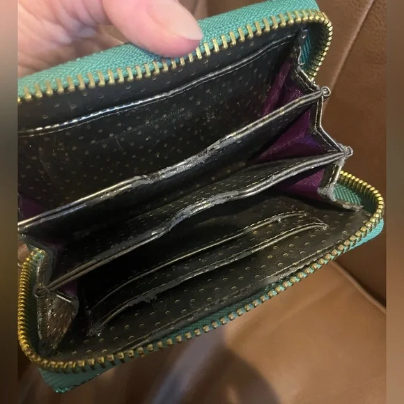 Deux Lux Blue and Gold Studded Wallet - Picture 5 of 7